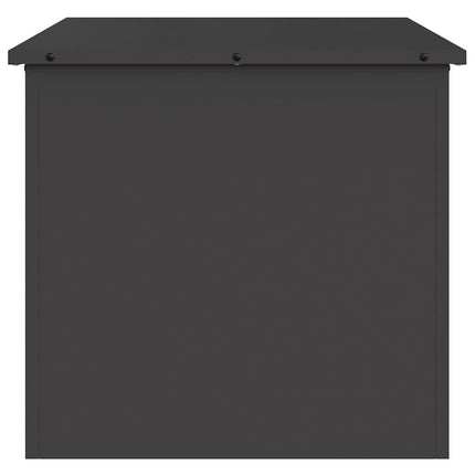 Trädgårdsförvaringskuddebox Stål 55 x 50,5 x 50 cm 117 L Svart