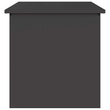Trädgårdsförvaringskuddebox Stål 55 x 50,5 x 50 cm 117 L Svart