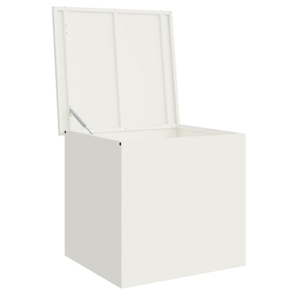 Utomhusförvaringslåda Vit 55 x 50,5 x 50 cm Stål