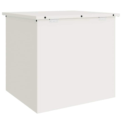 Utomhusförvaringslåda Vit 55 x 50,5 x 50 cm Stål