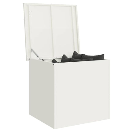 Utomhusförvaringslåda Vit 55 x 50,5 x 50 cm Stål