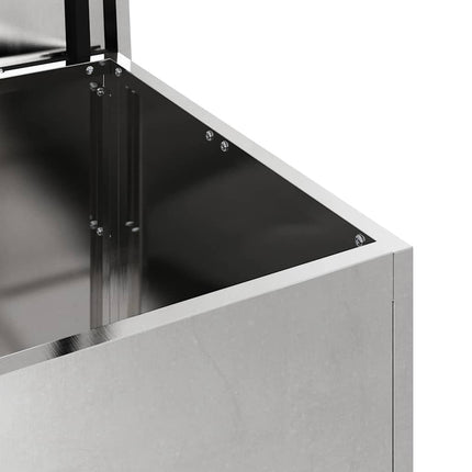 Utomhusförvaringslåda Silver 55 x 50,5 x 50 cm Stål