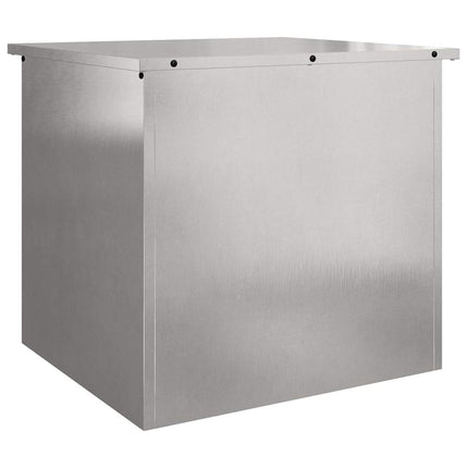 Trädgårdsförvaringskuddebox Stål 55 x 50,5 x 50 cm Silver