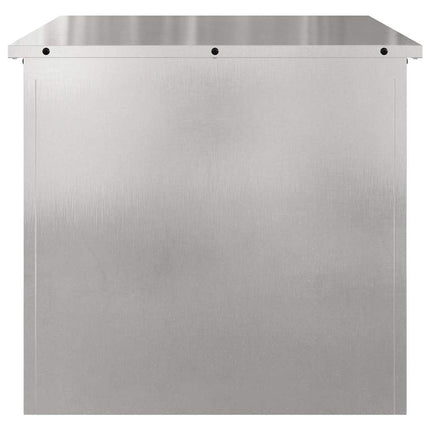 Trädgårdsförvaringskuddebox Stål 55 x 50,5 x 50 cm Silver