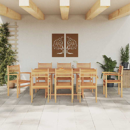 Stol 8 pcs Brun 56 x 55 x 90.5 cm Massivt teakträ