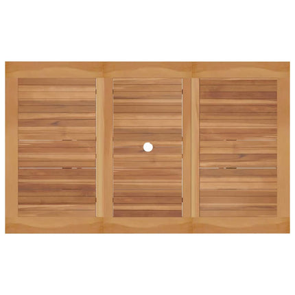 Trädgårdsmöbelset 5 pcs Naturfärg Massivt Akaciaträ