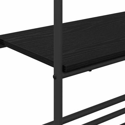 Klädhängare med hylla Svart Ek 60 x 30 x 171 cm Konstruerat trä