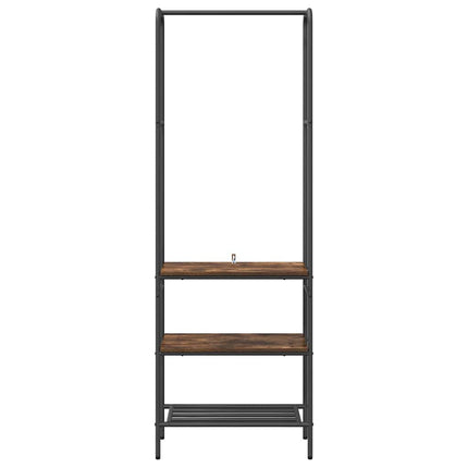 Klädhängare med hylla Rökt ek 60 x 30 x 171 cm Konstruerat trä
