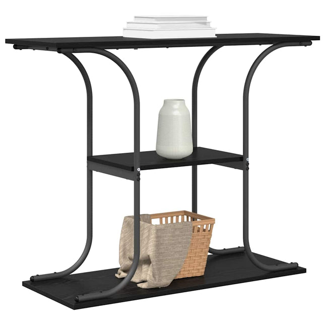 Konsolbord Svart Ek 101 x 35 x 80,5 cm Konstruerat trä