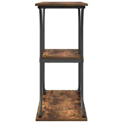 Konsolbord med hylla Rökt ek 101 x 35 x 80,5 cm Konstruerat trä