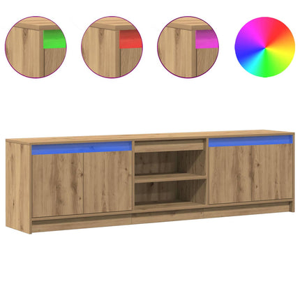 TV Enheter 2 pcs Brun 180 x 34 x 50 cm Konstruerat trä