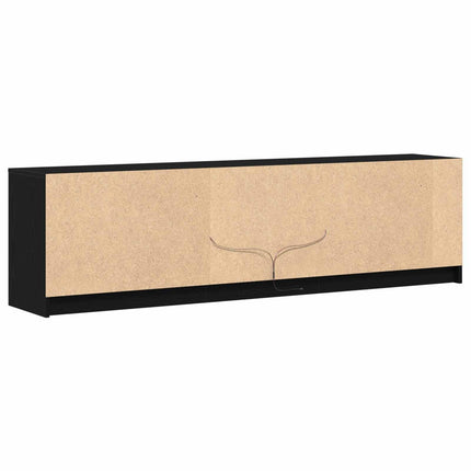 TV Enheter 2 pcs Svart 180 x 34 x 50 cm Konstruerat trä