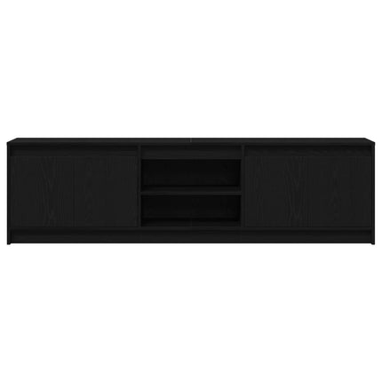TV Enheter 2 pcs Svart 180 x 34 x 50 cm Konstruerat trä