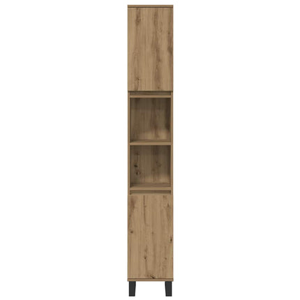 Badrumsmöbelset 3 st Brun 30 x 30 x 180 cm Konstruerat trä