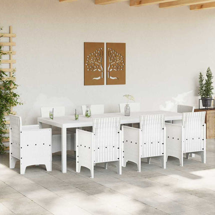 Trädgårdsbord Vit 250 x 100 x 73 cm konstrotting