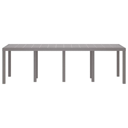 Trädgårdsbord Ljusgrå 250 x 100 x 73 cm konstrotting