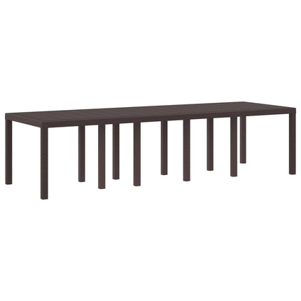 Trädgårdsbord Brun 300 x 100 x 73 cm konstrotting