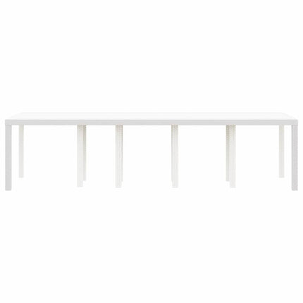Trädgårdsbord Vit 300 x 100 x 73 cm konstrotting