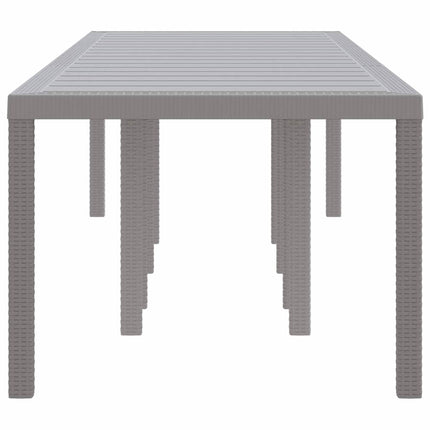 Trädgårdsbord Ljusgrå 300 x 100 x 73 cm konstrotting