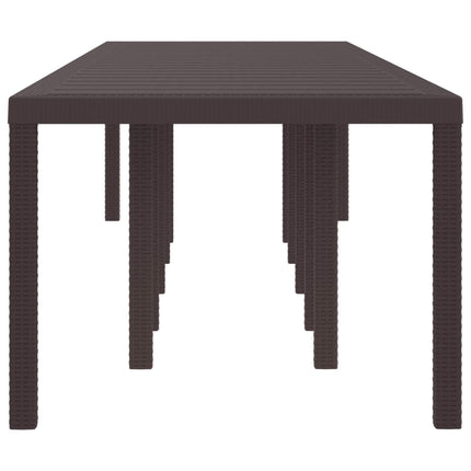 Trädgårdsbord Brun 350 x 100 x 74 cm konstrotting