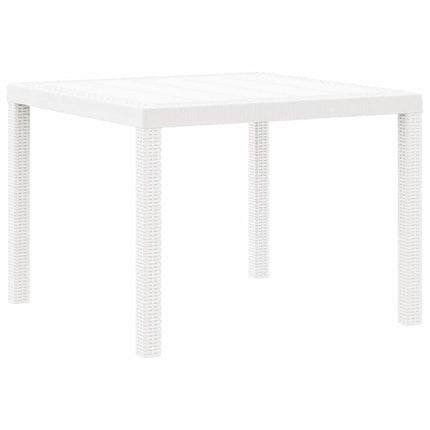 Trädgårdsmöbelset 5 st Vit Polypropylen