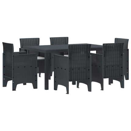 Trädgårdsmöbelset 7 pcs Antracit Polt rotting
