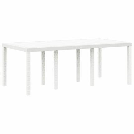 Trädgårdsmöbelset 9 pcs Vit Polypropylen