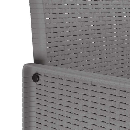 Trädgårdsmöbelset 9 pcs Ljusgrå Polypropylen
