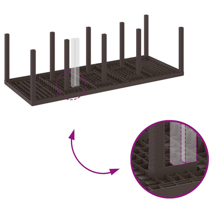 Trädgårdsmöbelset 11 pcs Brun Polypropylen