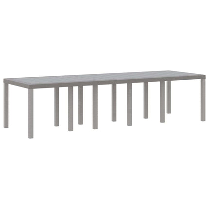 Trädgårdsmöbelset 13 st Ljusgrå Poly rattan