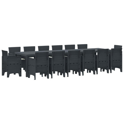 Trädgårdsmöbelset 15 pcs Antracit Polt rotting