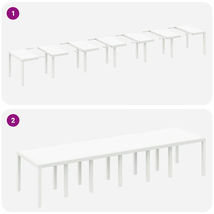Trädgårdsmöbelset 15 pcs Vit Polt rotting