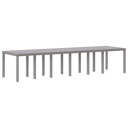 Trädgårdsmöbelset 15 pcs Ljusgrå Polt rotting
