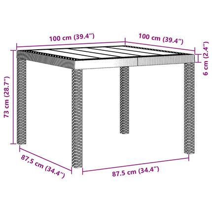 Trädgårdsmöbelset 3 pcs Antracit Polypropylen
