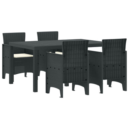 Trädgårdsmöbelset 5 pcs Antracit Polt rotting