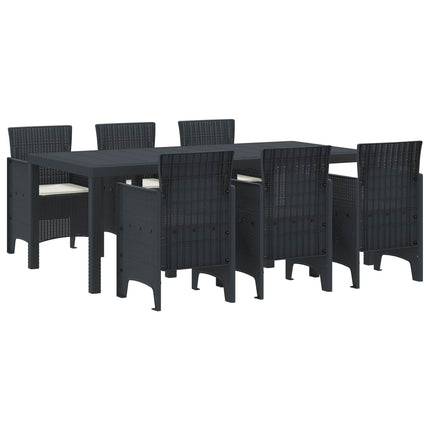 Trädgårdsmöbelset 7 pcs Antracit Polypropylen