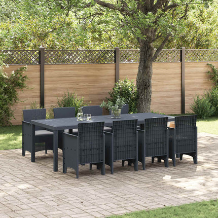 Trädgårdsmöbelset 9 pcs Antracit Polypropylen