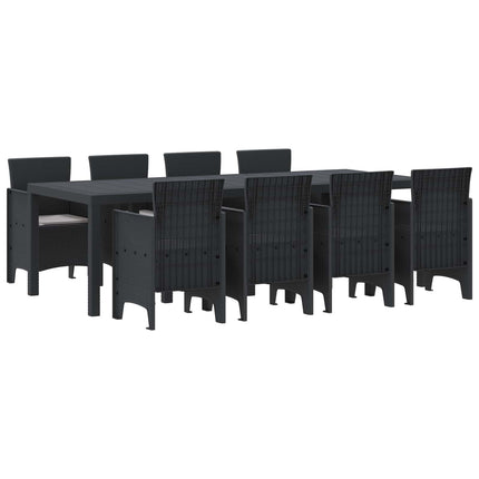 Trädgårdsmöbelset 9 pcs Antracit Polypropylen