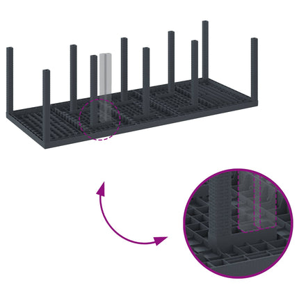 Trädgårdsmöbelset 9 pcs Antracit Polypropylen