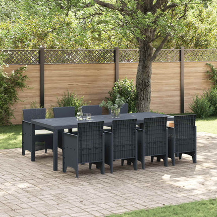 Trädgårdsmöbelset 9 pcs Antracit Polypropylen