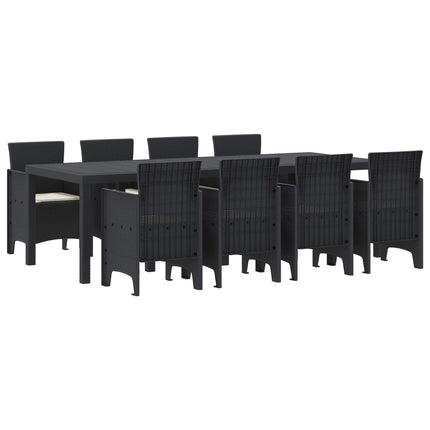 Trädgårdsmöbelset 9 pcs Antracit Polypropylen