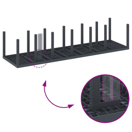 Trädgårdsmöbelset 13 pcs Antracit Polt rotting