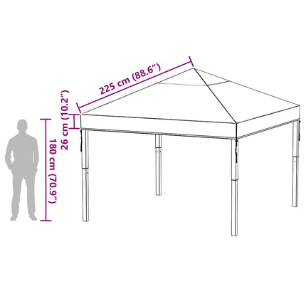 Gazebo överdrag ersättning 300 x 300 x 26 cm Transparent PVC