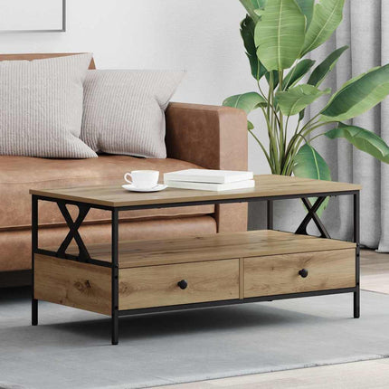Kaffeebord artisan ek 100 x 51 x 45 cm Konstruerat trä