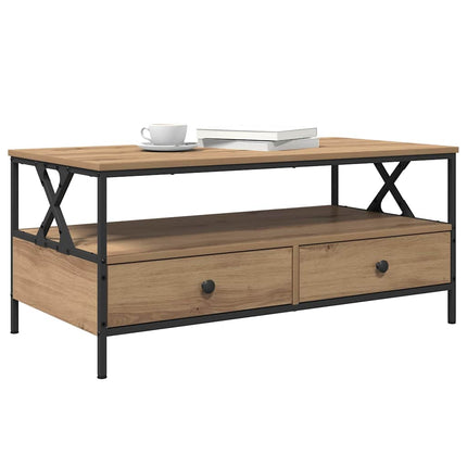 Kaffeebord artisan ek 100 x 51 x 45 cm Konstruerat trä