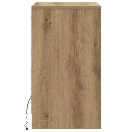 LED Sängbord Cabinet artisan ek 38 x 34 x 61 cm Konstruerat trä