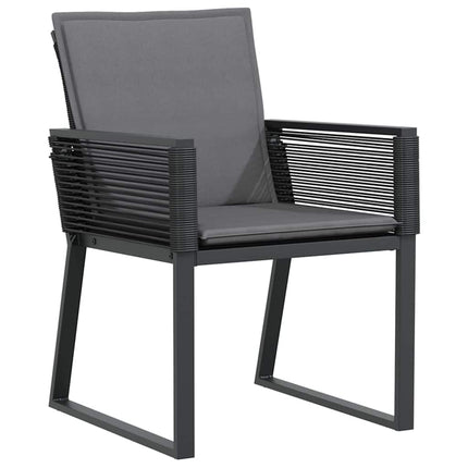 Trädgårdsmöbelset 7 pcs Antracit konstrotting