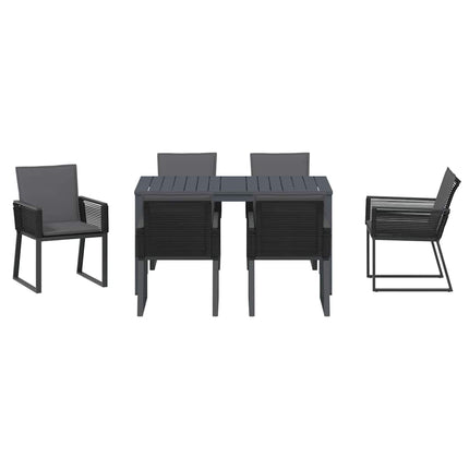 Trädgårdsmöbelset 7 pcs Antracit konstrotting