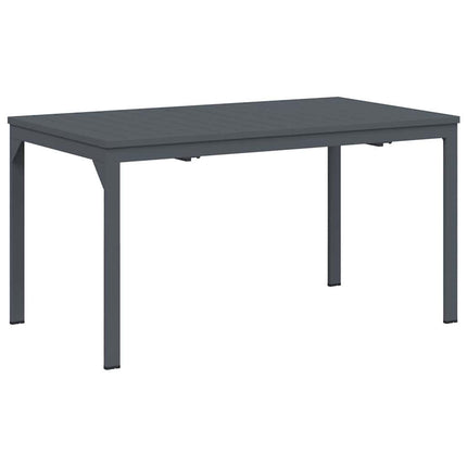 Trädgårdsmöbelset 7 pcs Svart konstrotting