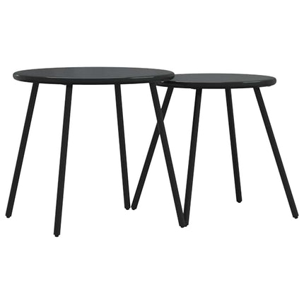 Trädgårdsmöbelset 5 pcs Svart Stål